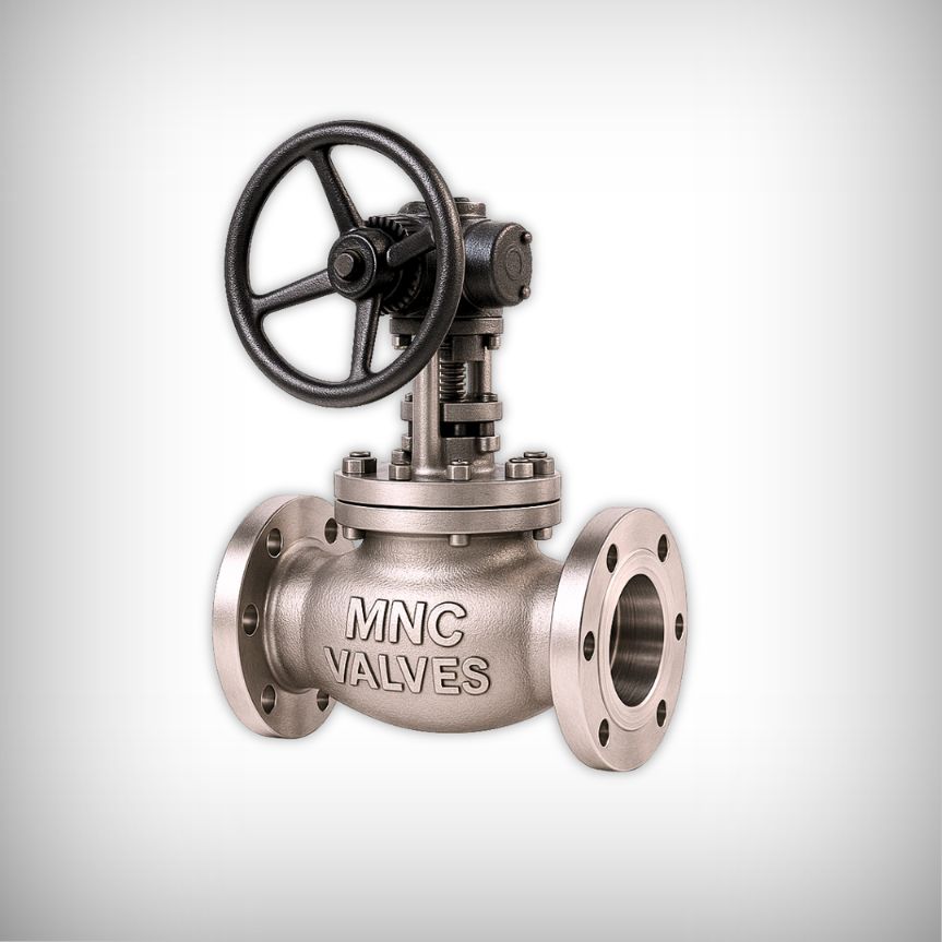 GLV 4404 Gear Operated Globe Valve Flanged - MNC VALVES - Ahmedabad, India