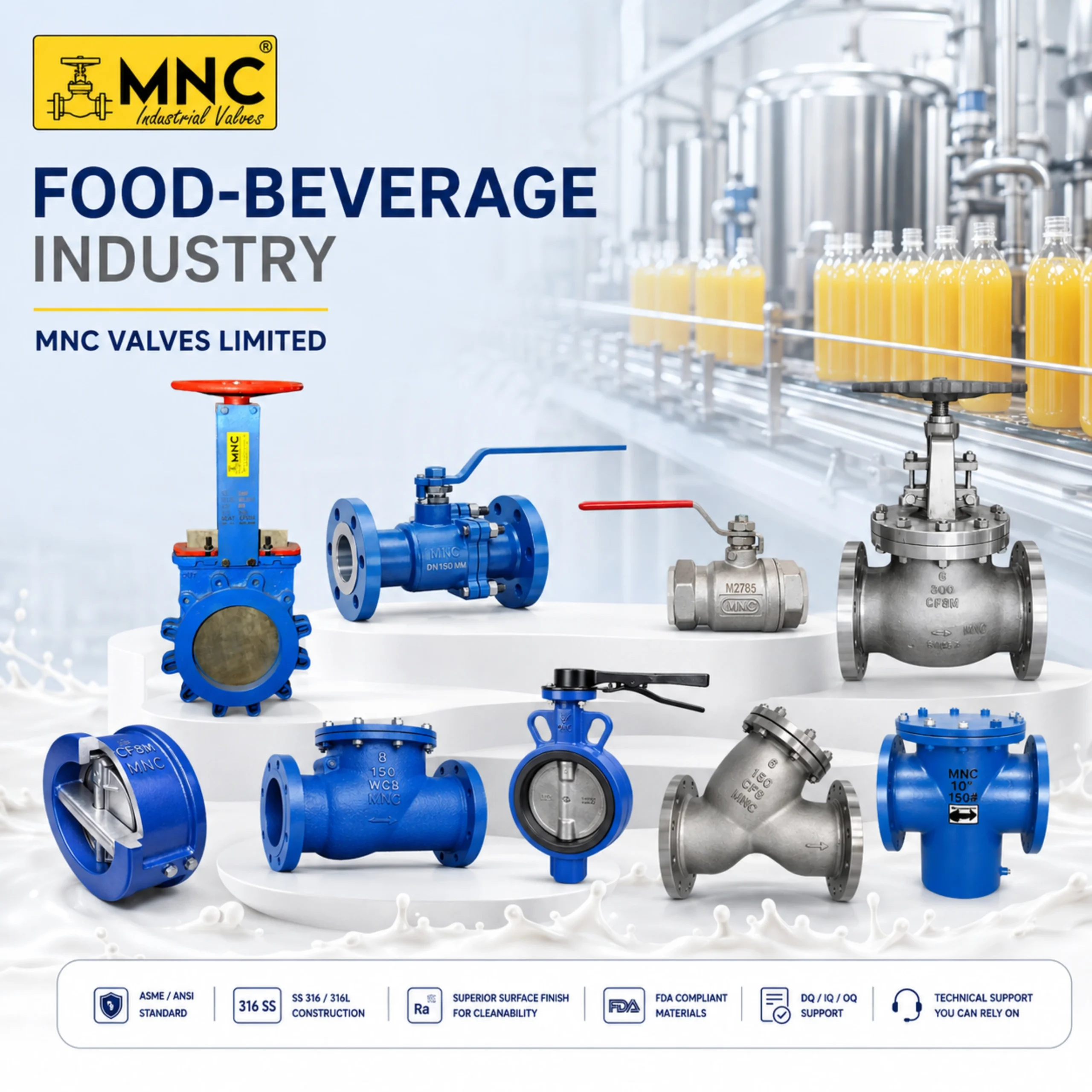 Valves for Food and Beverage Industry